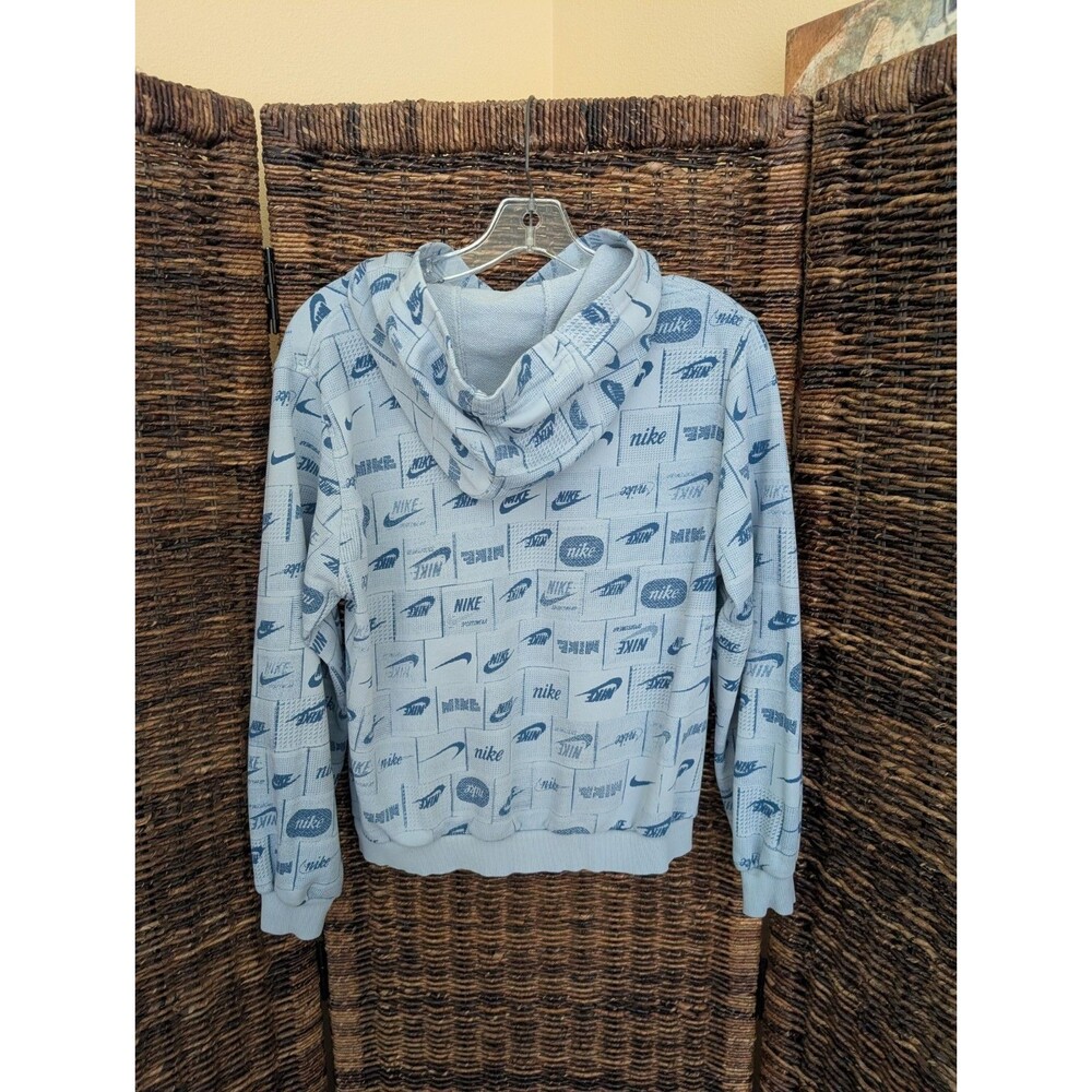 Nike Club SSNL AOP Hoodie Sweatshirt Kids Boys XL Blue Back To School Preppy - Picture 2 of 7